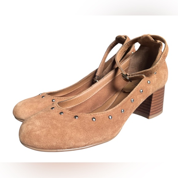 EuroSoft By Sofft Womens Devi Brown Suede Leather Ankle Strap Block Heel Size 7 - Picture 7 of 12